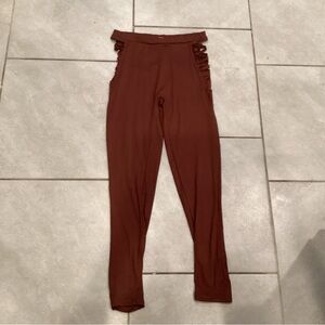 Women’s Roma Concept Brown Yummy Leggings Lounge Life Open Sides